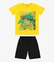 Imagem de Conjunto Infantil Camiseta Com Bermuda Rovi Kids Amarelo