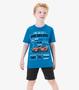 Imagem de Conjunto Infantil Camiseta Com Bermuda Rovi Kids Azul