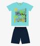 Imagem de Conjunto Infantil Camiseta Com Bermuda Rovi Kids Azul