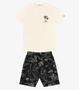 Imagem de Conjunto Infantil Camiseta Com Bermuda Trick Nick Bege