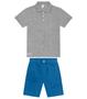 Imagem de Conjunto Infantil Camiseta Com Bermuda Trick Nick Cinza