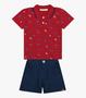 Imagem de Conjunto Infantil Camiseta Com Bermuda Trick Nick Vermelho