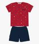 Imagem de Conjunto Infantil Camiseta Com Bermuda Trick Nick Vermelho