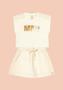 Imagem de Conjunto Infantil  Camiseta e Shorts Saia Offwhite - Glinny