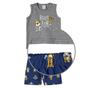 Imagem de Conjunto Infantil Camiseta Regata + Shorts Meninos Estampa Tigre Meia Malha - Malwee Kids