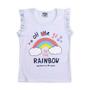 Imagem de Conjunto Infantil Cotton Rainbow Turminha &amp Cia 31222 Branco