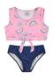 Imagem de Conjunto Infantil Cropped UV 50+ Nozinho Rosa