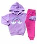 Imagem de Conjunto infantil de inverno feminino- Moletom REF26677 - Cor Lilas com pink