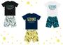 Imagem de Conjunto infantil dinossauro camiseta + bermuda Rovitex