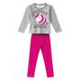 Imagem de Conjunto infantil em moletom flanelado feminino infantil - peluciado