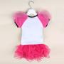 Imagem de Conjunto Infantil Fantasia Minnie Rosa Saia De Tule 