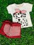 Imagem de Conjunto Infantil Femenino Blusa+Short Saia TAM 2