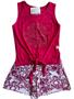 Imagem de Conjunto Infantil Feminino 1111792 Tam 04- Tric Nick Regata De Amarrar e Shorts Estampado Malha. 