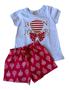 Imagem de Conjunto Infantil Feminino Blusa e Short Milon