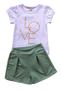 Imagem de Conjunto Infantil Feminino Blusa + Short Glinny