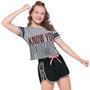 Imagem de Conjunto Infantil Feminino Blusa + Short Kyly Moving