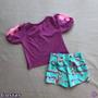 Imagem de Conjunto Infantil Feminino Blusa Shorts 113098 - Malwee Kids