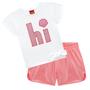 Imagem de Conjunto Infantil Feminino Blusa + Shorts foil holográfico Kyly