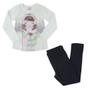 Imagem de Conjunto Infantil Feminino Brandili ML Strass Off White 5485