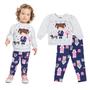 Imagem de Conjunto Infantil Feminino Casaco em Moletinho s/felpa e Legging em Cotton Kyly