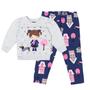 Imagem de Conjunto Infantil Feminino Casaco em Moletinho s/felpa e Legging em Cotton Kyly