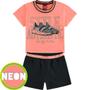 Imagem de Conjunto Infantil Feminino Curto Rosa Neon Style - Kyly