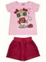 Imagem de Conjunto Infantil Feminino Cute Owl - Lual Kids - Rosa Bebê/Carmim