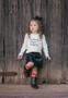 Imagem de Conjunto Infantil Feminino Inverno GAN-K Saia + Blusa Cor:Creme-PretoTamanho:4Modelo:GKCJ03F