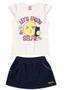 Imagem de Conjunto Infantil Feminino Lets Enjoy - Lual Kids -Off White/Marinho