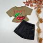 Imagem de Conjunto Infantil Feminino Look Boiadeira Country Meninas Cowgirl