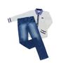 Imagem de Conjunto Infantil festa masculino Zemar jeans+off+azul