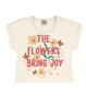 Imagem de Conjunto Infantil Flowers Rovitex Kids Bege