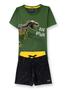 Imagem de CONJUNTO INFANTIL GOLA CARECA MENINO DINO VERDE MILITAR tamanho 06