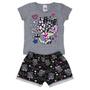 Imagem de Conjunto Infantil Kit 4 Shorts e 4 Blusinhas Roupas de Meninas Tam 1,2,3,4,6, e 8 anos