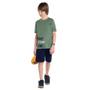 Imagem de Conjunto Infantil Kyly Camiseta Algodão Bermuda Moletom sem Felpa Verde/Marinho