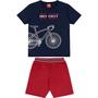 Imagem de Conjunto Infantil Kyly Camiseta + Bermuda Menino - Bicicleta