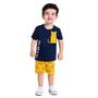 Imagem de Conjunto Infantil Kyly Masculino Camiseta Camisa Tigre Com Bermuda Em Moletom Verão Meia Malha