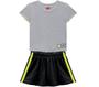 Imagem de Conjunto Infantil Kyly Menina Blusa E Short Saia - Lisa