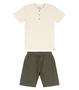 Imagem de Conjunto Infantil Masculino De Listras Trick Nick Bege