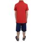 Imagem de Conjunto Infantil Masculino Malwee Polo Piquet Vermelho e Marinho - 100010