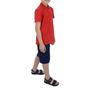 Imagem de Conjunto Infantil Masculino Malwee Polo Piquet Vermelho e Marinho - 100010