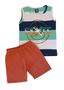 Imagem de Conjunto Infantil Masculino Regata + Bermuda Moletom Pipa