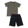 Imagem de Conjunto Infantil Masculino Short Moletom Dinossauro 7088