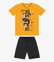 Imagem de Conjunto Infantil Masculino Skate Rovi Kids Amarelo