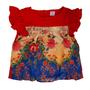 Imagem de Conjunto Infantil menina Bermuda Jeans E Blusa Viscose