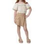 Imagem de Conjunto Infantil Menina Bika Cropped Marrom - 1329