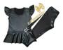 Imagem de Conjunto Infantil Menina Blogueirinha Mini Diva Preto Luxo Cirrê