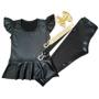 Imagem de Conjunto Infantil Menina Blogueirinha PRETO LUXO Mini Diva Tecido Cirrê Importado