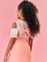 Imagem de Conjunto Infantil Menina Blusa Borboletas E Salopete Laranja Neon Mundo Cinti