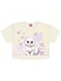 Imagem de Conjunto Infantil Menina Blusa Boxy Gatinho E Short-Saia Natural E Lilás Cinti